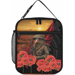 Maori Kiwi Soldier Fern Tattoo ANZAC Day Lunch Bag Lest We Forget