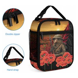 Maori Kiwi Soldier Fern Tattoo ANZAC Day Lunch Bag Lest We Forget