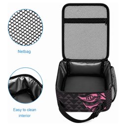 New Zealand Maori Rugby Warrior Custom Lunch Bag Pink Fern Taniko Motif