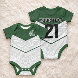 Custom New Zealand Maori Niho Taniwha Baby Onesie