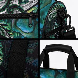New Zealand Darts Personalised Duffle Bag Aotearoa Silver Fern Green Papua Shell Spirit