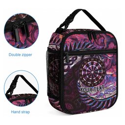 New Zealand Darts Personalised Lunch Bag Aotearoa Silver Fern Pink Papua Shell Spirit
