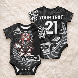 New Zealand Indigenous-Maori Rugby Custom Baby Onesie