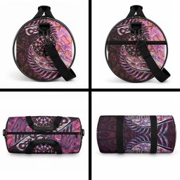 New Zealand Darts Personalised Duffle Bag Aotearoa Silver Fern Pink Papua Shell Spirit