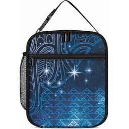 New Zealand Matariki Lunch Bag Taniko Aramoana With Maori Galaxy Sky Night