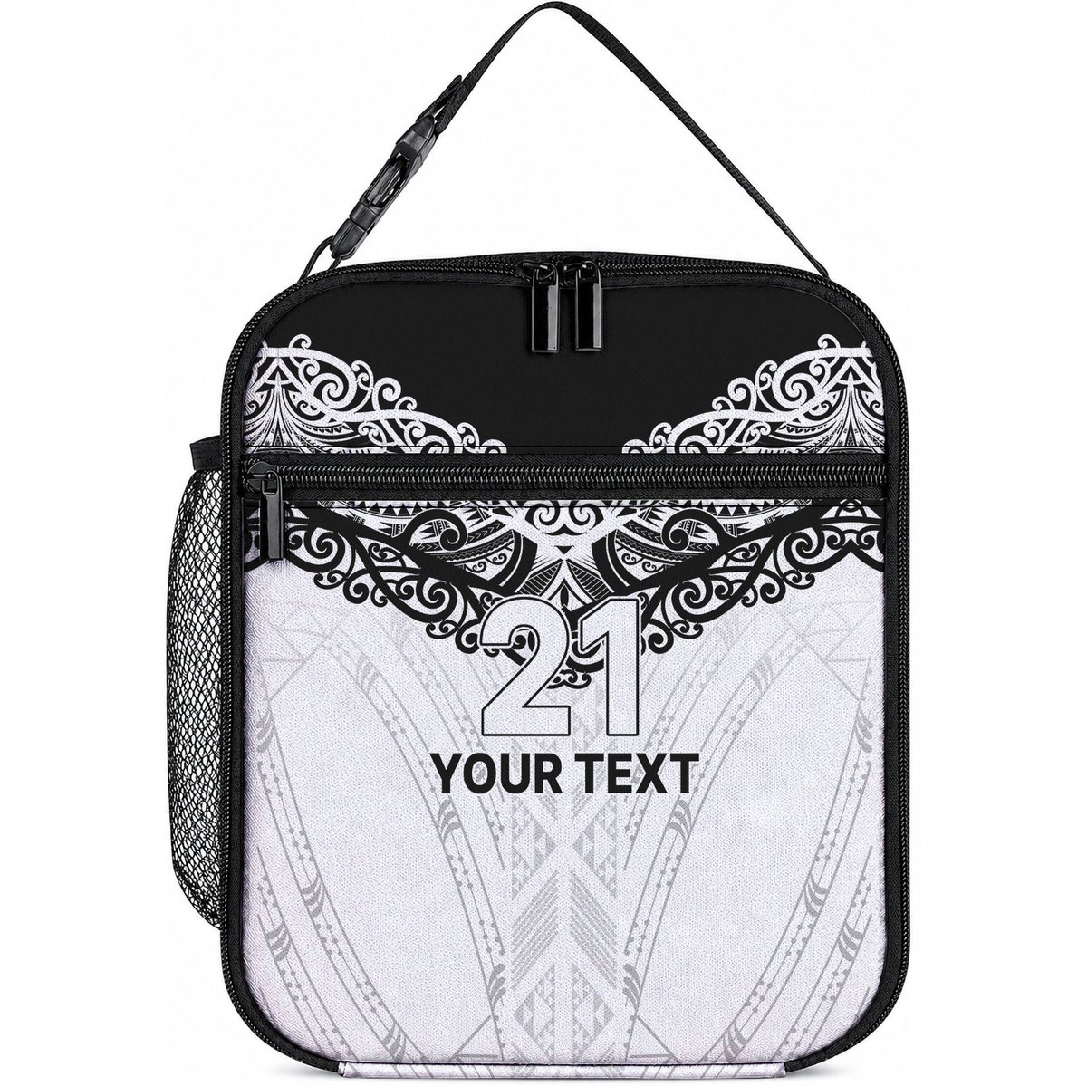 New Zealand Koru Fern Custom Lunch Bag Simple Taniko Motif