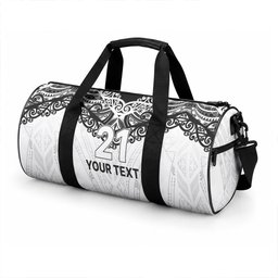 New Zealand Koru Fern Custom Duffle Bag Simple Taniko Motif
