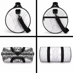 New Zealand Koru Fern Custom Duffle Bag Simple Taniko Motif