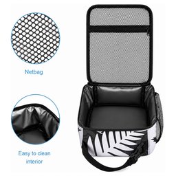New Zealand Silver Fern Lunch Bag Maori Koru Mixed Taniko Pattern