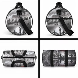 Black ANZAC Personalised The Battle of Lone Pine Duffle Bag Kiwi-Kangaroo Soldier Lest We Forget