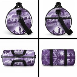 Purple ANZAC Personalised The Battle of Lone Pine Duffle Bag Kiwi-Kangaroo Soldier Lest We Forget