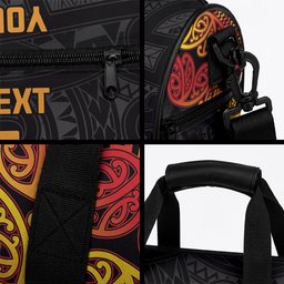 New Zealand Maori Rugby Pacific Custom Duffle Bag Rangatira Maori Kowhaiwhai Pattern