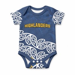 New Zealand Maori Rugby Pacific Custom Baby Onesie Kahupeka Maori Kowhaiwhai Pattern