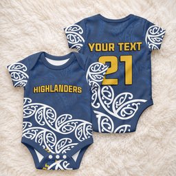 New Zealand Maori Rugby Pacific Custom Baby Onesie Kahupeka Maori Kowhaiwhai Pattern