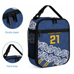 New Zealand Maori Rugby Pacific Custom Lunch Bag Kahupeka Maori Kowhaiwhai Pattern