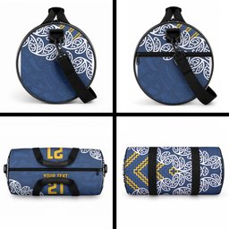 New Zealand Maori Rugby Pacific Custom Duffle Bag Kahupeka Maori Kowhaiwhai Pattern