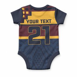 New Zealand Maori Rugby Pacific Custom Baby Onesie Kahupeka Retro 2025 Taniko Motif