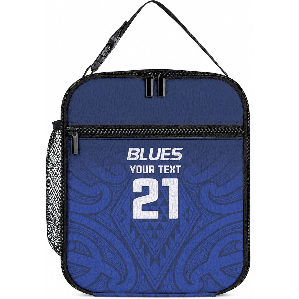 New Zealand Maori Rugby Pacific Custom Lunch Bag Kahurangi Auckland All Blue