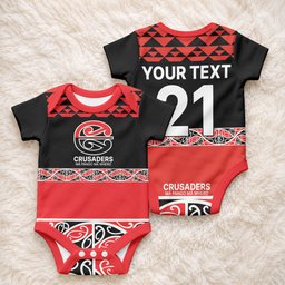 New Zealand Maori Rugby Pacific Custom Baby Onesie Whatumoana Maori Kowhaiwhai Pattern