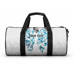 Queensland Maori Kiwi Personalised Duffle Bag Ma Kakariki Papua Shell Maori Tribal Tattoo