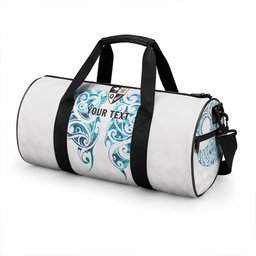 Queensland Maori Kiwi Personalised Duffle Bag Ma Kakariki Papua Shell Maori Tribal Tattoo