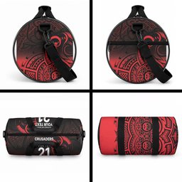 New Zealand Maori Rugby Pacific Custom Duffle Bag Whatumoana Maori Tribal Tattoo