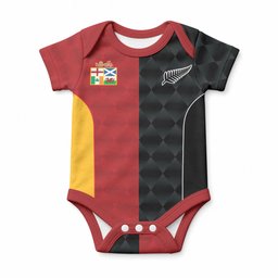 Custom British Lions New Zealand Baby Onesie Sporty Style