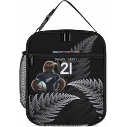 New Zealand Maori Rugby Custom Lunch Bag Glory Be To Black Silver-fern