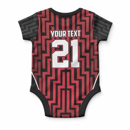 Custom Basketball New Zealand Baby Onesie Red Maori Ta Moko Indigenous