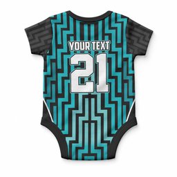 Custom Basketball New Zealand Baby Onesie Teal Maori Ta Moko Indigenous