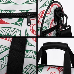 New Zealand Kowhaiwhai Christmas Duffle Bag Traditional Maori Koru Pattern