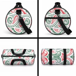 New Zealand Kowhaiwhai Christmas Duffle Bag Traditional Maori Koru Pattern