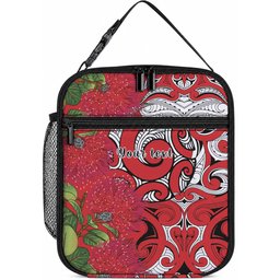 Personalised New Zealand Koru Pohutukawa Lunch Bag Meri Kirihimete Aroha for Christmas