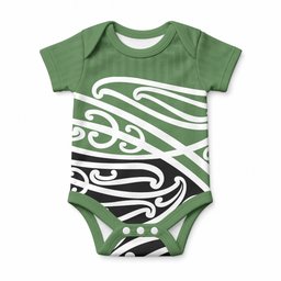 Green Fern New Zealand Kowhai Ngutukaka Baby Onesie