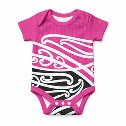 All Pink New Zealand Kowhai Ngutukaka Baby Onesie