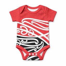 All Red New Zealand Kowhai Ngutukaka Baby Onesie