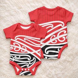 All Red New Zealand Kowhai Ngutukaka Baby Onesie