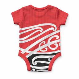 All Red New Zealand Kowhai Ngutukaka Baby Onesie