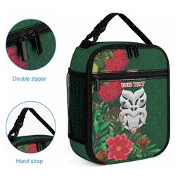 Maori Wheku Meri Kirihimete Personalised Lunch Bag All Green Indigenous Maori Motif