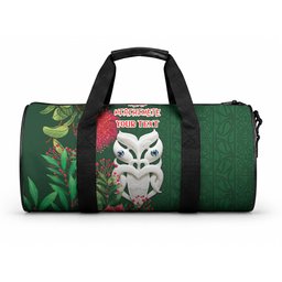 Maori Wheku Meri Kirihimete Personalised Duffle Bag All Green Indigenous Maori Motif