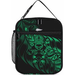 New Zealand Lawn Bowls Lunch Bag Green Maori Warrior Tribal Silver Fern