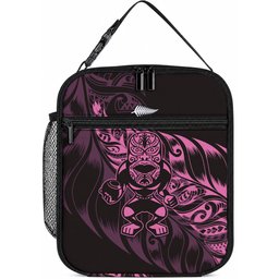 New Zealand Lawn Bowls Lunch Bag Pink Maori Warrior Tribal Silver Fern