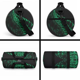 New Zealand Lawn Bowls Duffle Bag Green Maori Warrior Tribal Silver Fern