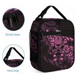New Zealand Lawn Bowls Lunch Bag Pink Maori Warrior Tribal Silver Fern