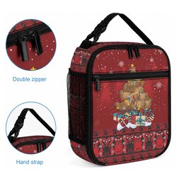 Funny Kiwi Bird Xmas Tree Lunch Bag New Zealand Tribal Christmas Spirit