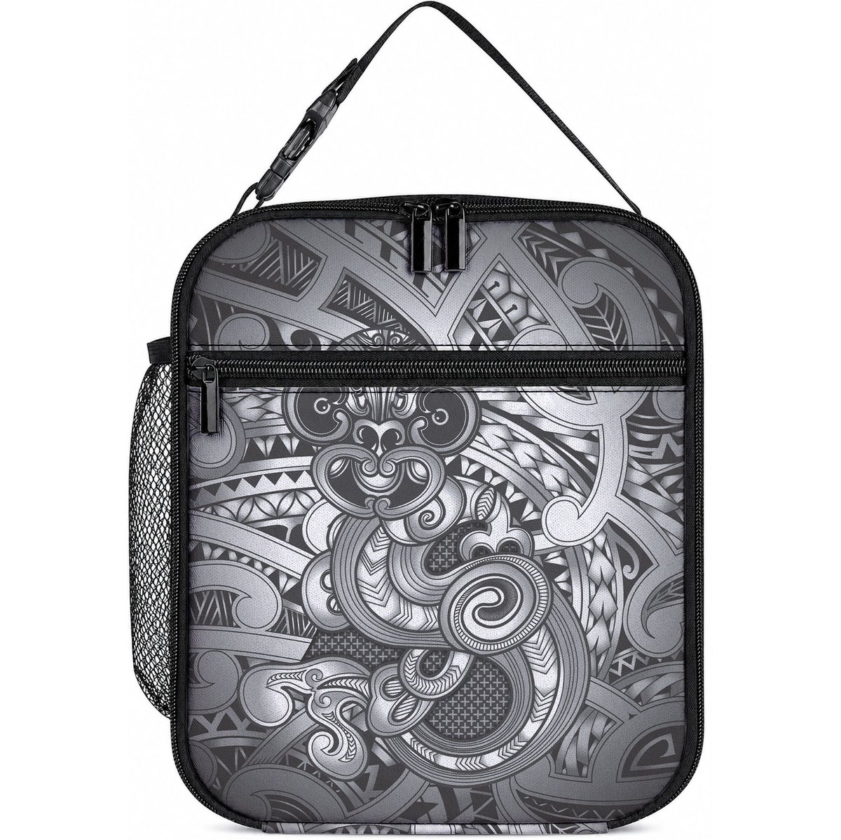 Aotearoa Maori Hei Tiki Lunch Bag Kiwikiwi Kowhaiwhai Puhoro Motif