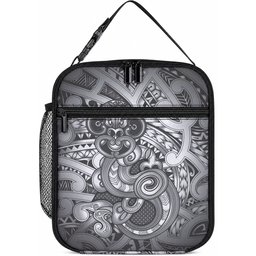 Aotearoa Maori Hei Tiki Lunch Bag Kiwikiwi Kowhaiwhai Puhoro Motif
