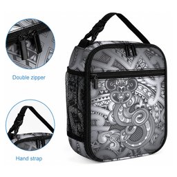 Aotearoa Maori Hei Tiki Lunch Bag Kiwikiwi Kowhaiwhai Puhoro Motif