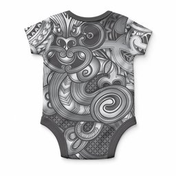 Aotearoa Maori Hei Tiki Baby Onesie Kiwikiwi Kowhaiwhai Puhoro Motif