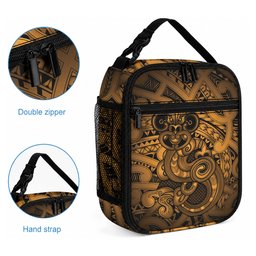 Aotearoa Maori Hei Tiki Lunch Bag Koura Kowhaiwhai Puhoro Motif